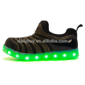 Kids USB charging high top led dance shoes led flash casual shoes